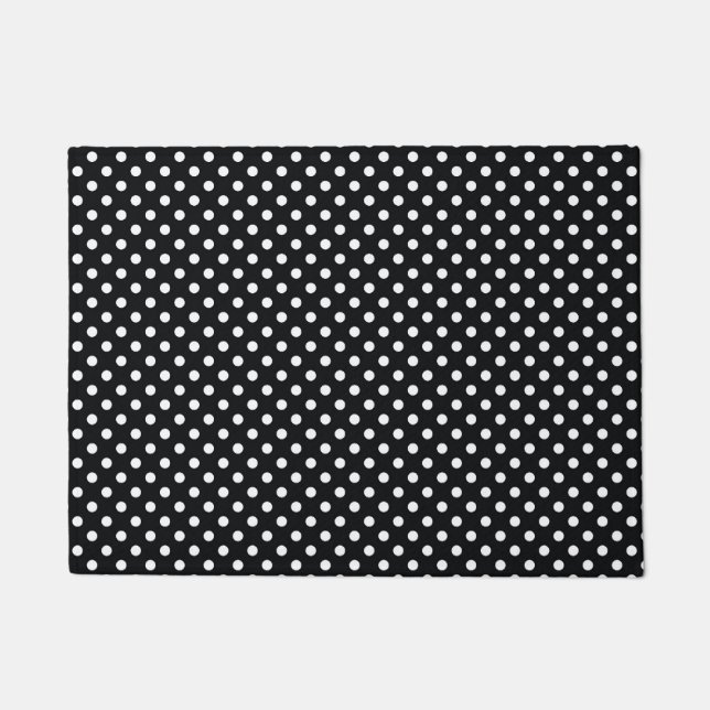 Paillasson Noir avec points blancs (Devant)