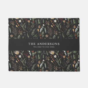 Paillasson noir moderne botanique élégant contemporain