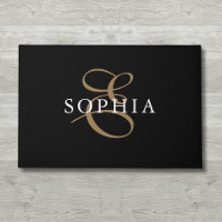 Noir or monogrammed personnalisé