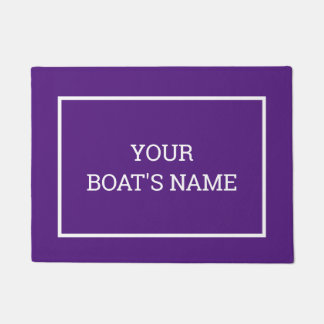 Paillasson Nom de bateau violet personnalisé Dock Mat