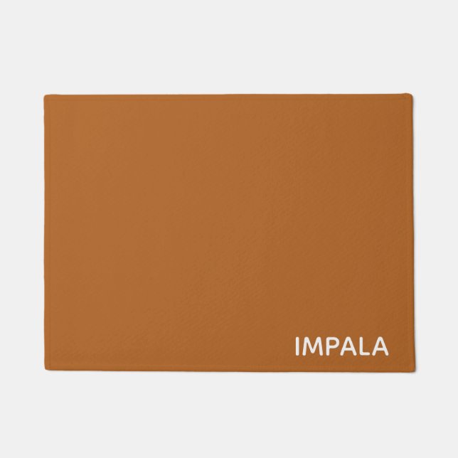 Paillasson nom de couleur brun impala (Devant)
