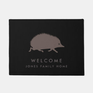 Paillasson Nom de famille bienvenu de coutume de hérisson