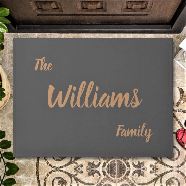 Paillasson Nom de famille élégant personnalisé (Créateur téléchargé)
