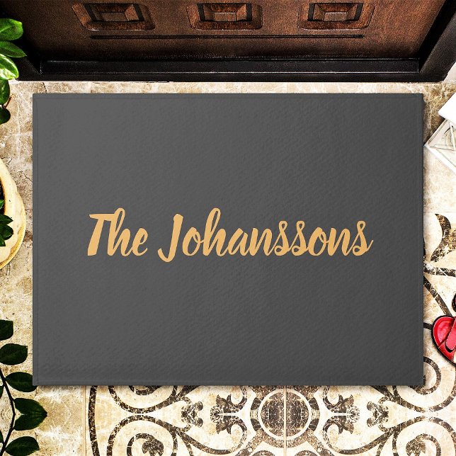 Paillasson Nom de famille élégant personnalisé (Créateur téléchargé)