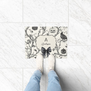 Paillasson Nom de famille et monogramme gothiques vintage pou