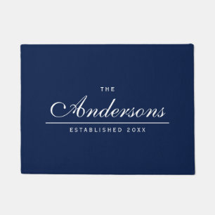 Paillasson Nom de famille établi par couleur Editable