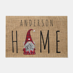 Paillasson Nom de famille mignonne Noël Jeu de Noël Gnome