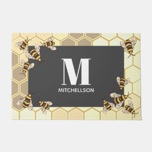 Paillasson Nom de famille moderne de nid d'abeilles et