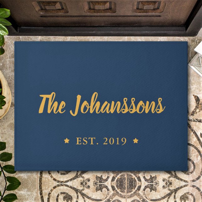 Paillasson Nom de famille personnalisé avec script manuel (Créateur téléchargé)