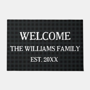 Paillasson Nom de famille personnalisé Monogram Doormat