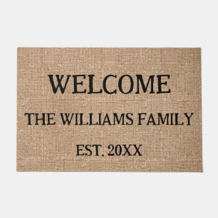 Paillasson Nom de famille russe personnalisé Monogram Doormat
