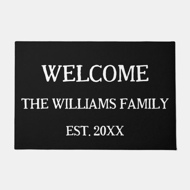Paillasson Nom de famille russe personnalisé Monogram Doormat (Devant)