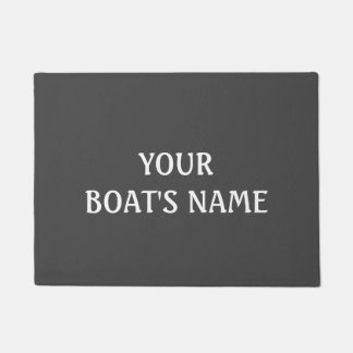 Paillasson Nom du bateau gris Mat à quai
