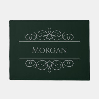 Paillasson Nom Green Elegant Custom Doormat | modifiable