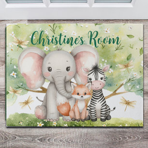 Paillasson Nom personnalisé Jungle Animaux libellules