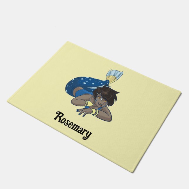 Paillasson Nom personnalisé Lady mermaid (Incliné)