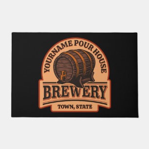 Paillasson NOM PERSONNALISÉ Old Oak Barrel Beer Keg Brasserie