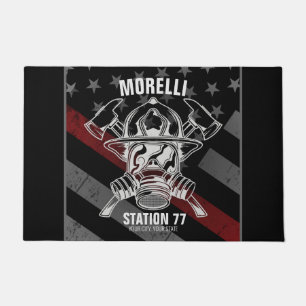 Paillasson Nom personnalisé Pompier Station du service d'ince