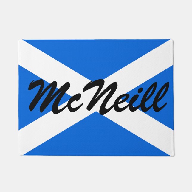 Paillasson Nom personnalisé Scottish Drapeau Porte Mat arc2 (Devant)