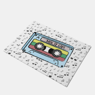 Paillasson Notes d'enregistreur à cassettes et de musique de