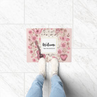 Notes musicales et fleurs Style rétro Accueil