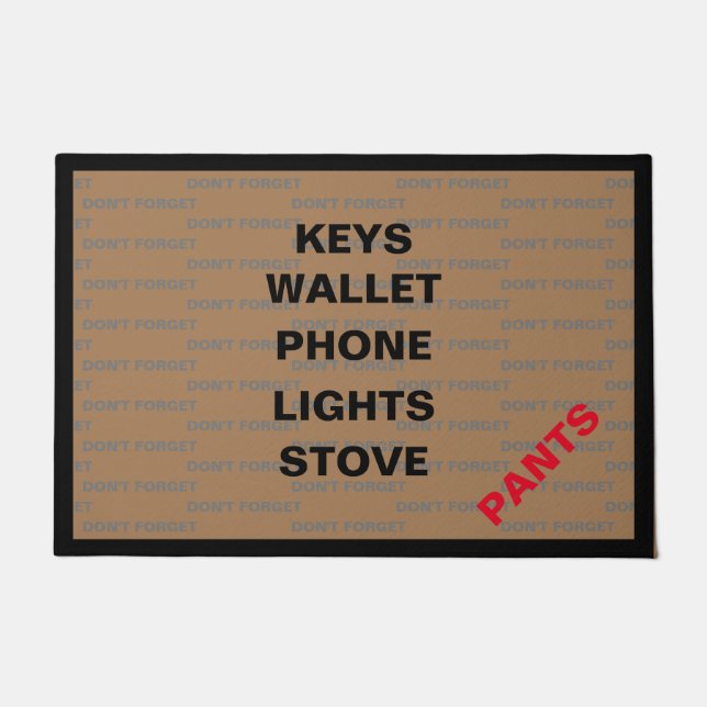 Paillasson N'oublie pas ton pantalon (Devant)