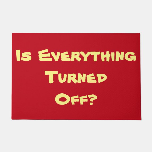 Paillasson n'oubliez pas l'amusement original rouge de slogan (Devant)