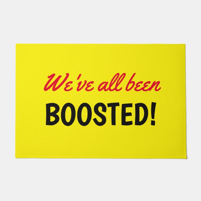 Paillasson Nous avons tous été boostés Vaccine Texte Porte Ja (Devant)