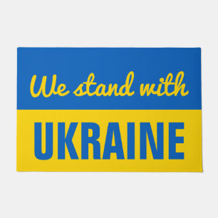 Paillasson Nous Sommes Avec Le Drapeau Ukrainien De L'Ukraine
