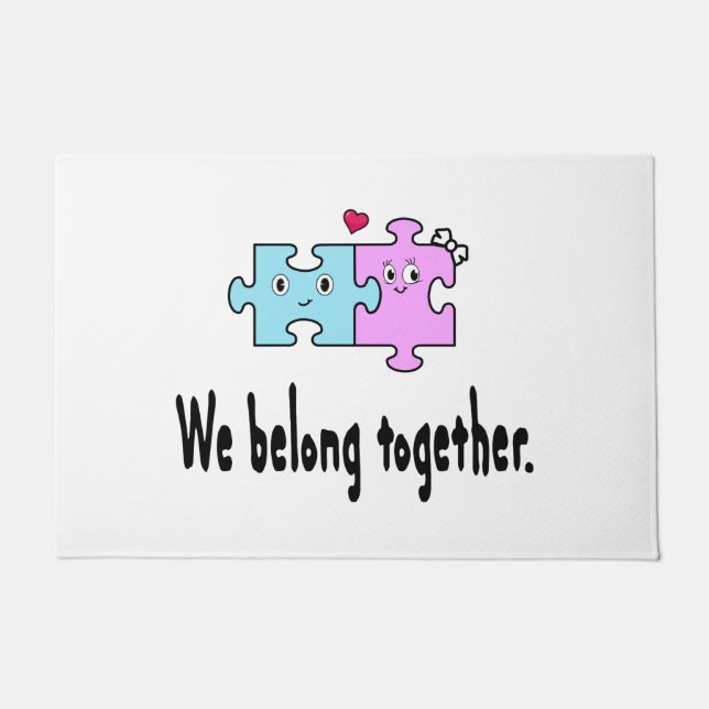 Paillasson Nous sommes faits pour être ensemble (Devant)