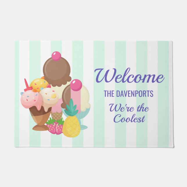 Paillasson Nous sommes la crème glacée la plus froide Bienven (Devant)