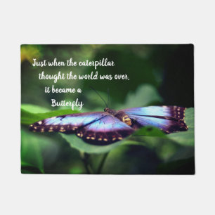 Paillasson Nouveau début Papillon Inspiration Citation
