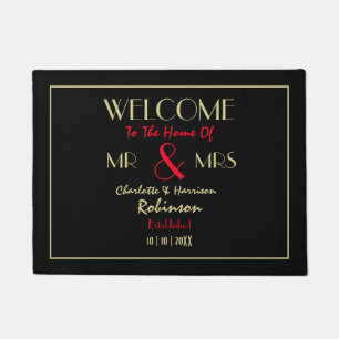 Paillasson Nouveaux mariés M. et Mme Cadeau Mariage personnal