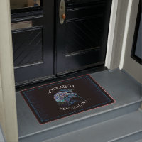 NOUVELLE ZÉLANDE CARTE ROGNES PAUA DOORMAT