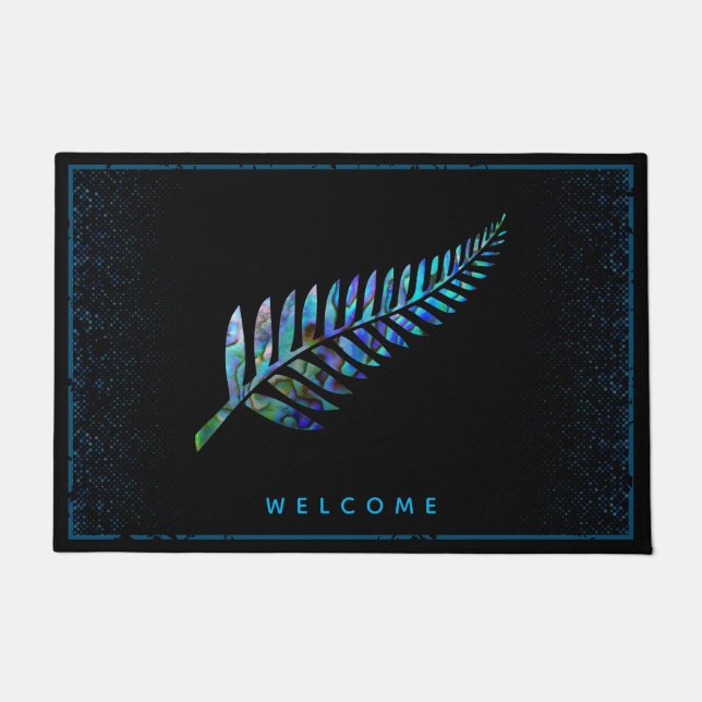 PAILLASSON NOUVELLE-ZÉLANDE FERN SIMPLE PAUA DOORMAT (Devant)