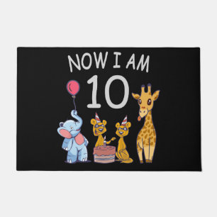 Paillasson Now I, 10 ans d'âge 10 Birthday