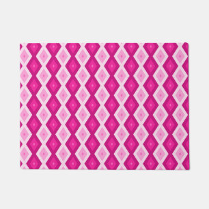 Paillasson Nuances de motif de diamant fuchsia