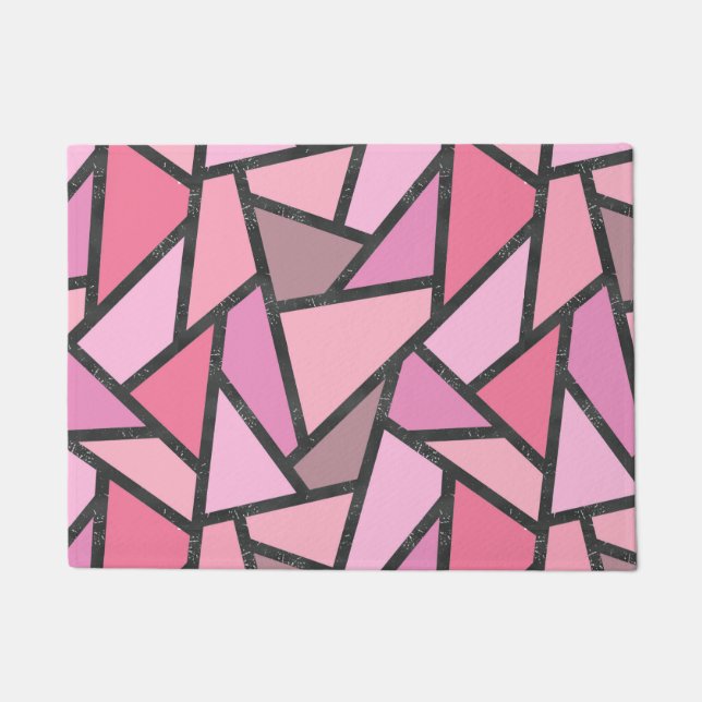 Paillasson Nuances de motif en vitrail de corail (Devant)