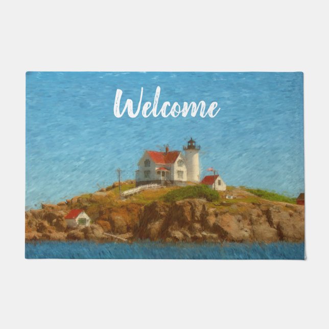 Paillasson Nubble Lighthouse personnalisable (Devant)