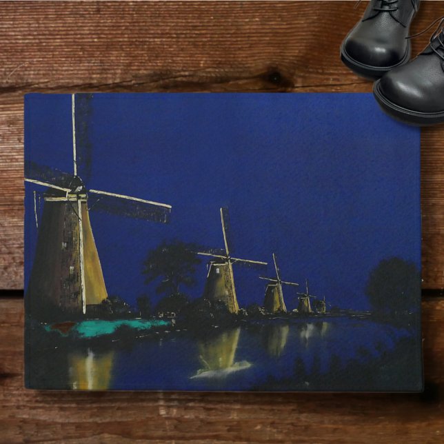 Paillasson Nuit à Kinderdijk (Créateur téléchargé)