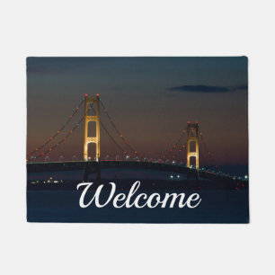 Paillasson Nuit au Mackinac Bridge Welcome Domat