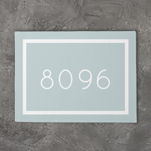 Paillasson Numéro d'adresse moderne   Couleurs modifiables