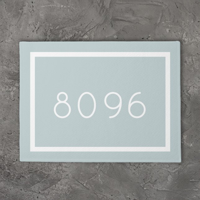 Paillasson Numéro d'adresse moderne | Couleurs modifiables (Créateur téléchargé)