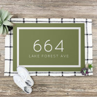 Numéro d'adresse personnalisé vert olive