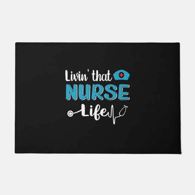 Paillasson Nurse Gift | Living That Nurse Life (Devant)