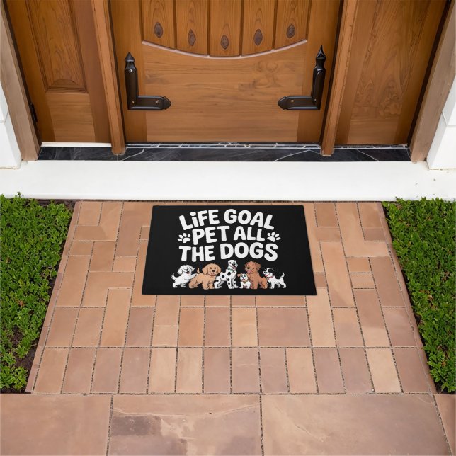 Paillasson Objectif de vie : Caresser tous les chiens Citatio (De plein air)