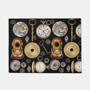 Paillasson Objets Steampunk Gears Pocket watch Squelette Key