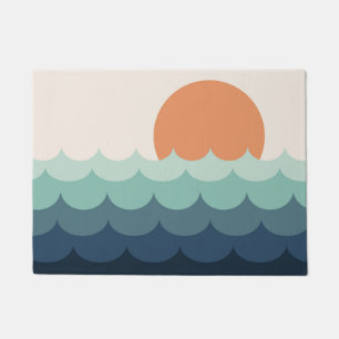 Paillasson Océan bleu intense au coucher du soleil