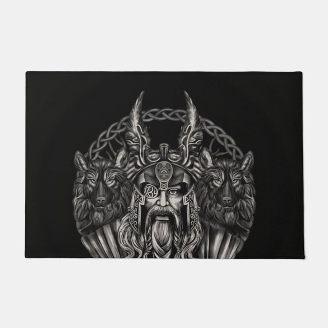 Paillasson Odin et ses loups Geri et Freki (Devant)