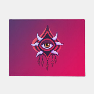 Paillasson Oeil Démon Violet - Art Occulte Gothique